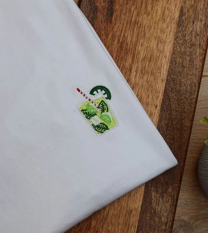 Camiseta bordado Mojito Blanco - Olokuti
