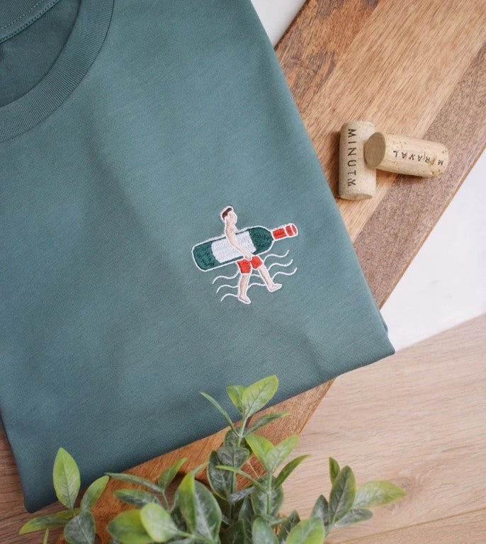 Camiseta bordado Surf Vino Verde - Olokuti