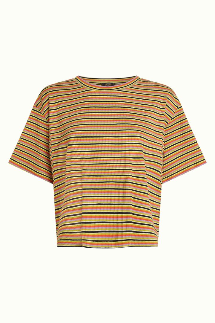 Camiseta Boxy Mistral Rayas Green Envy - Olokuti