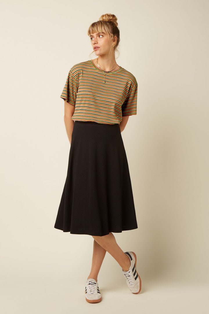 Camiseta Boxy Mistral Rayas Green Envy - Olokuti