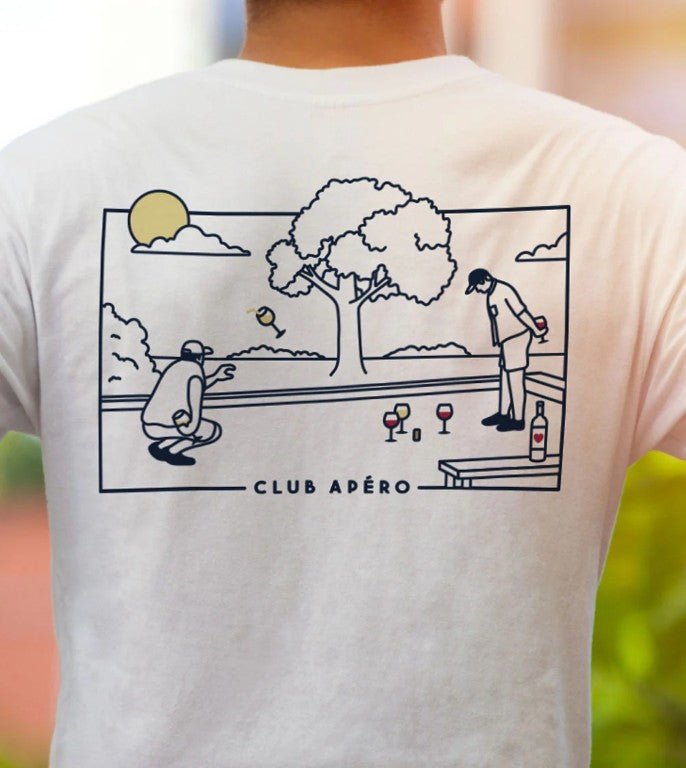 Camiseta estampada Club Apéro Blanco - Olokuti