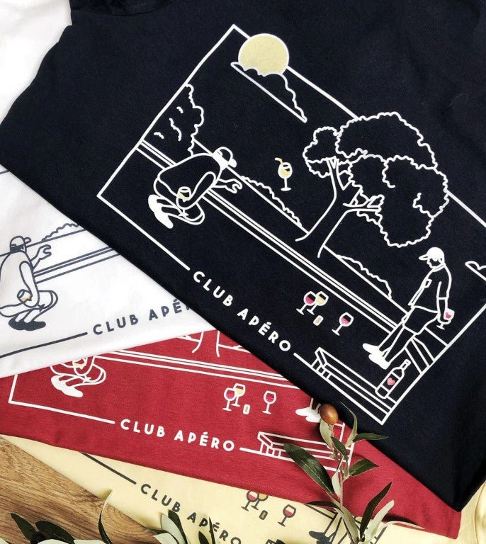Camiseta estampada Club Apéro Blanco - Olokuti