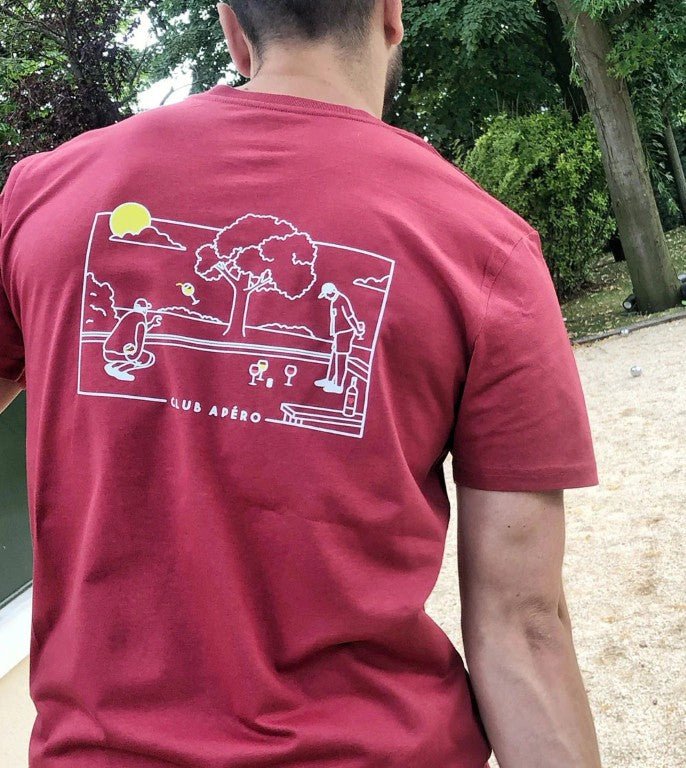 Camiseta estampada Club Apéro Rojo - Olokuti