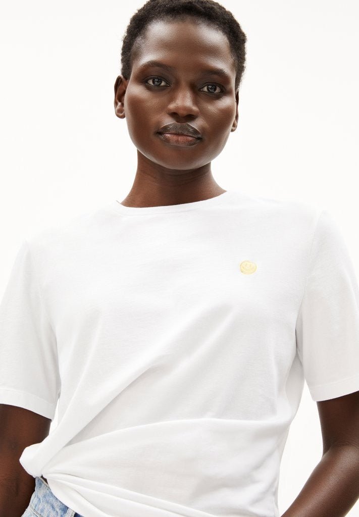Camiseta LUALAA ICONS Blanco - Amarillo - Olokuti