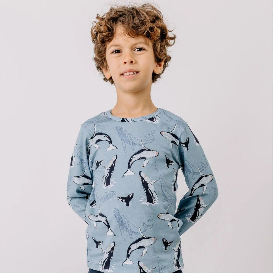 Camiseta manga larga Jumping Whales - Olokuti