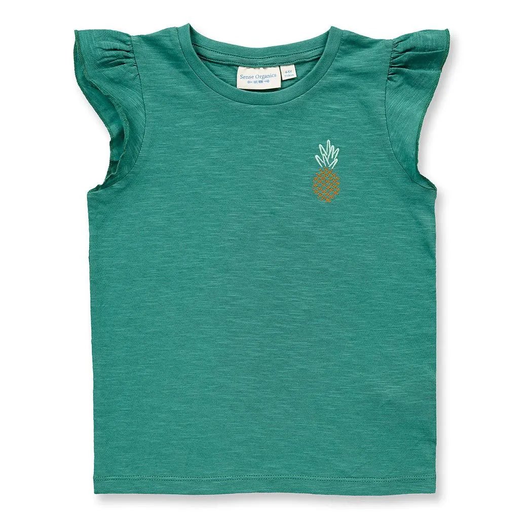 Camiseta mariposa NANA Piña Verde esmeralda - Olokuti