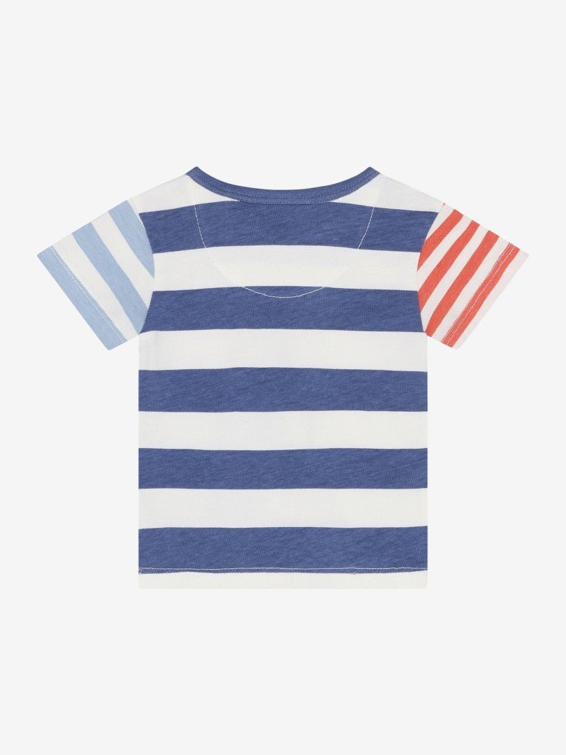 Camiseta m/c Rayas Dusty Blue - Olokuti