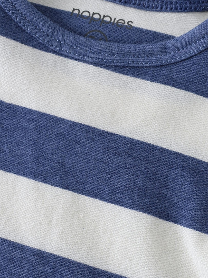 Camiseta m/c Rayas Dusty Blue - Olokuti
