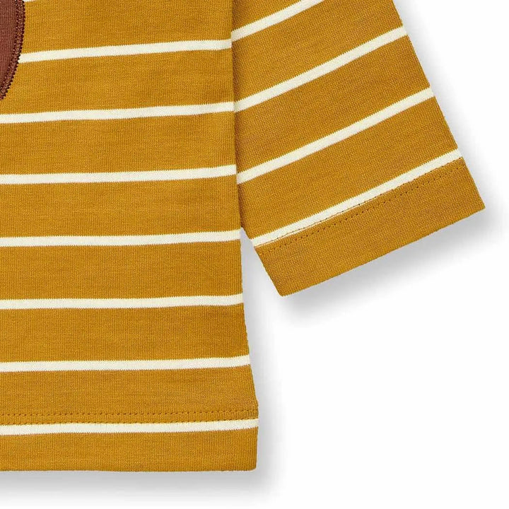Camiseta m/l ELAN Rayas Curry y Animales - Olokuti