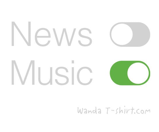 Camiseta News Off Music On Grafito - Olokuti