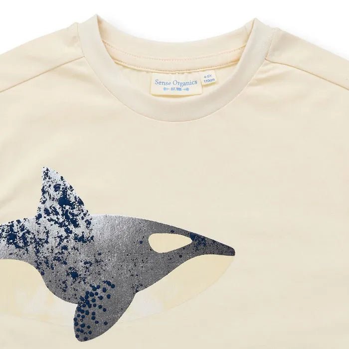 Camiseta OSWIN Ballenas Eggshell - Olokuti