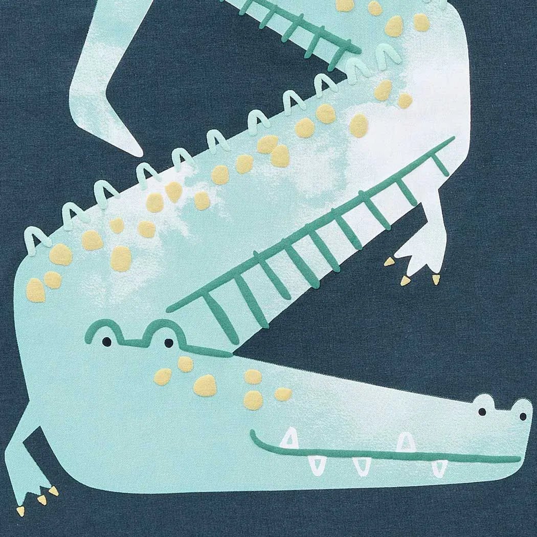 Camiseta OSWIN Cocodrilo Petrol oscuro - Olokuti