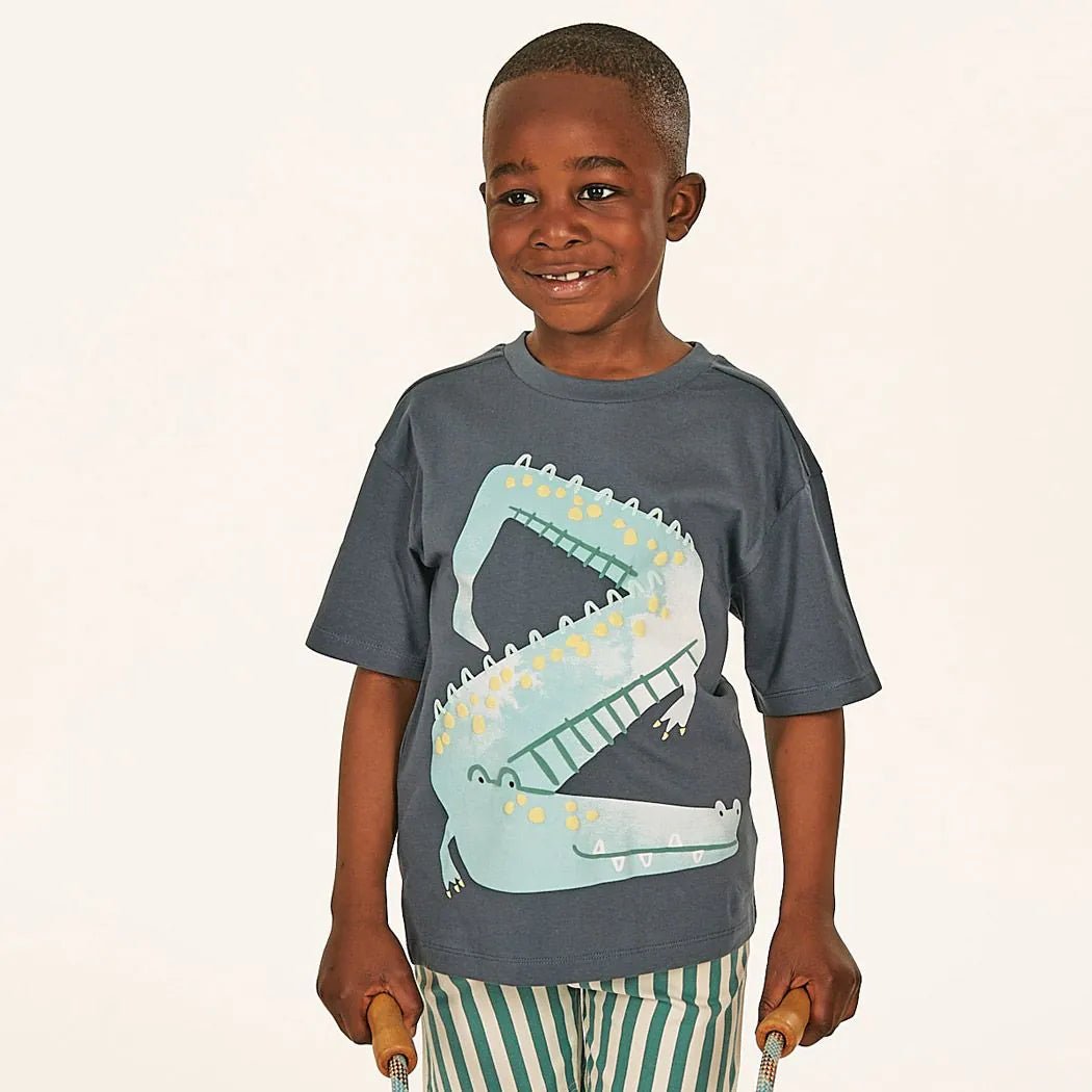 Camiseta OSWIN Cocodrilo Petrol oscuro - Olokuti