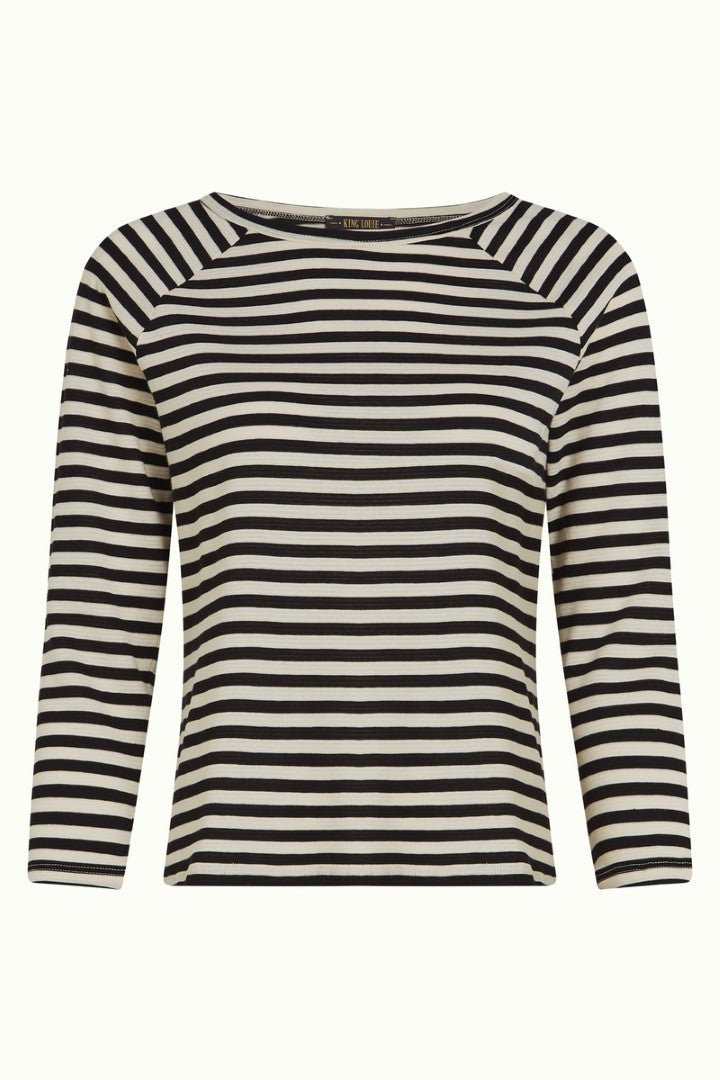 Camiseta Raglan Chopito Stripe Negro - Olokuti