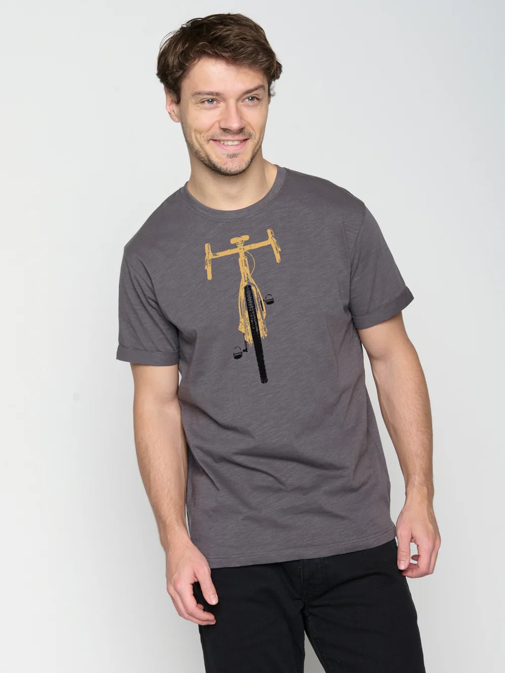 Camiseta Roll Bike Front Stamp Antracita - Olokuti