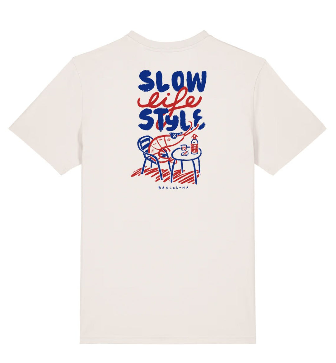 Camiseta Unisex Slow Life Style Blanco roto - Olokuti