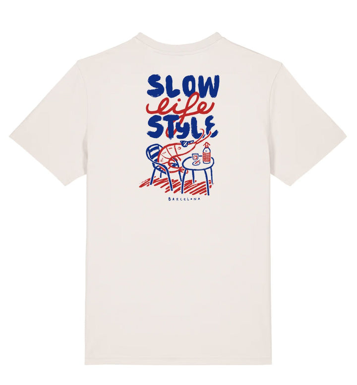 Camiseta Unisex Slow Life Style Blanco roto - Olokuti