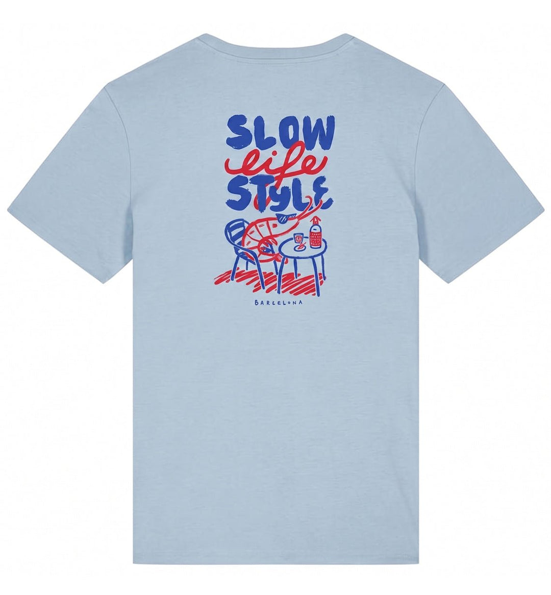 Camiseta Unisex Slow Life Style Sky blue - Olokuti