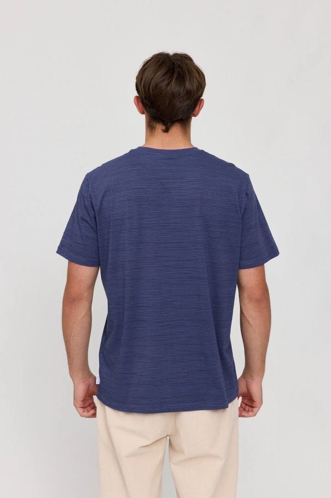 Camiseta Wobbly Rayas Iris blue - Negro - Olokuti