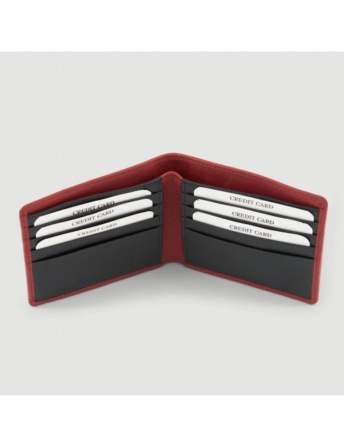 Cartera piel Akahata Rojo Negro - Olokuti