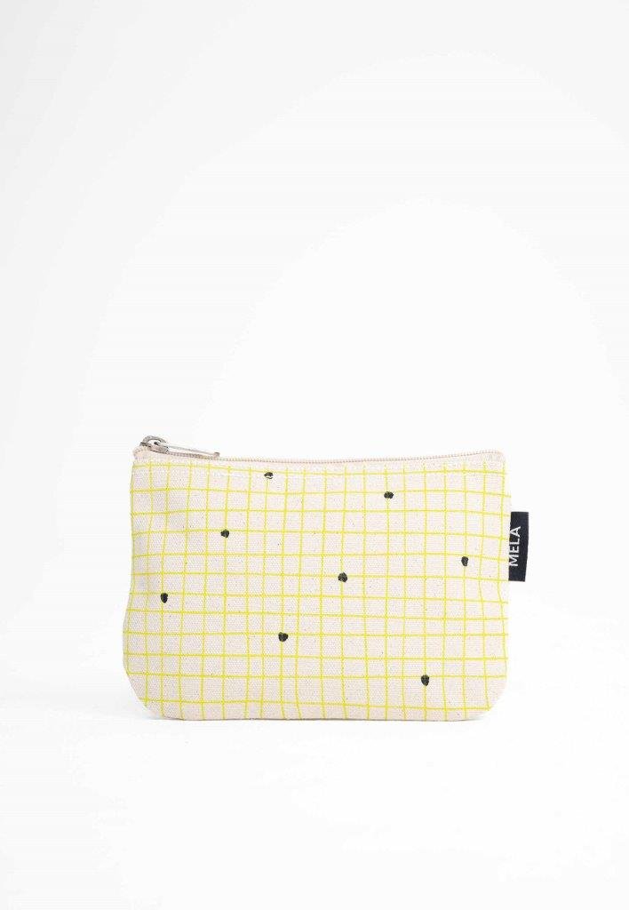 Estuche Pouch S Crudo - Cuadrícula - Olokuti