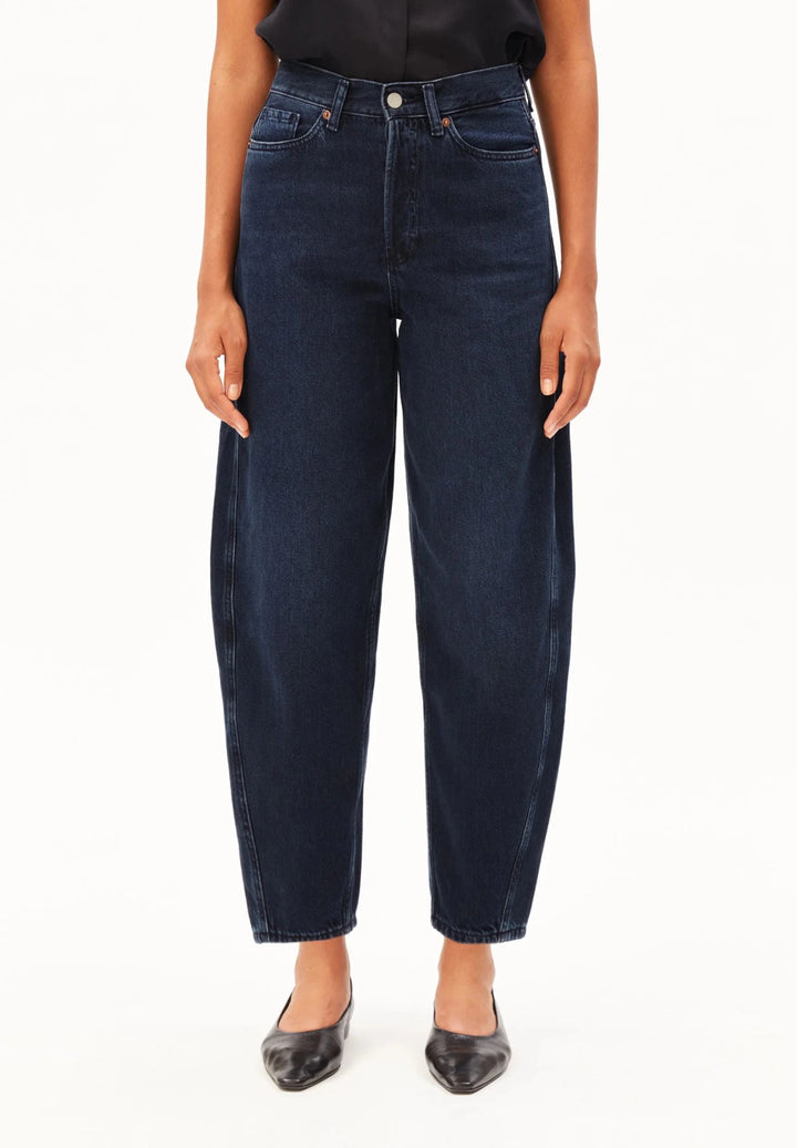 Jeans Barrel Leg Fit BAARLY HIGH WAIST BARREL JEAN Fluid ink - Olokuti