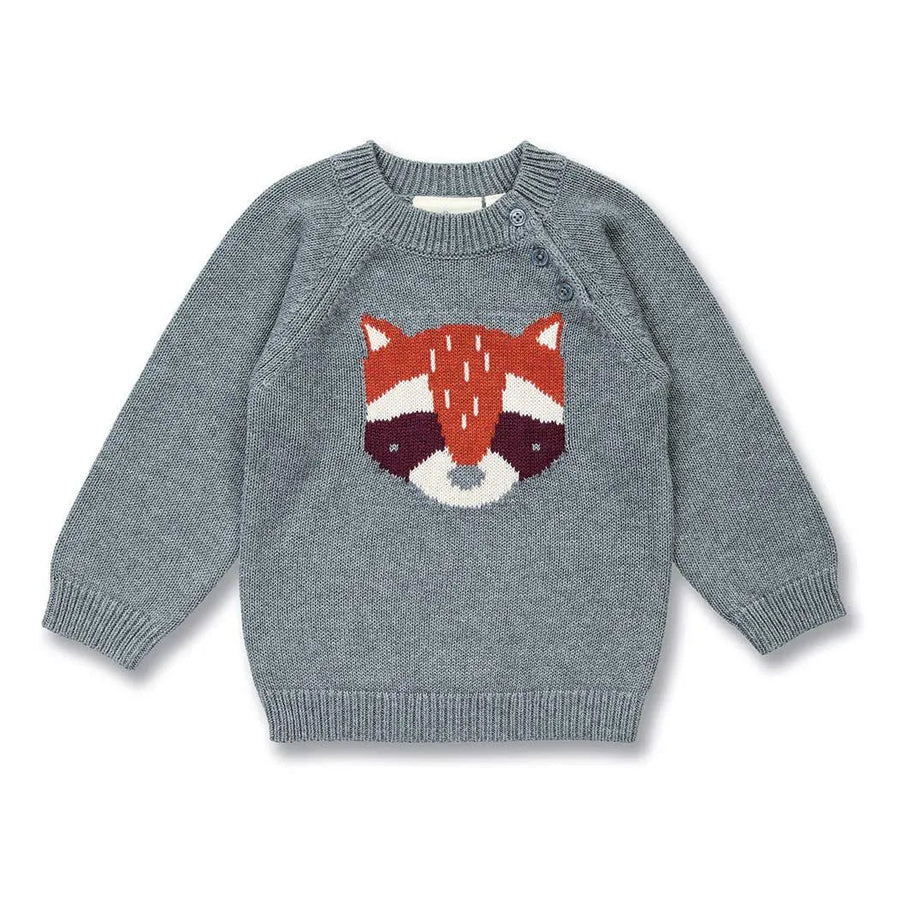 Jersey bebé Punto NAVIN Charcoal grey y Mapache - Olokuti