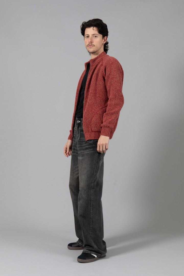 Jersey con cremallera Marcelinus Clásica Rojo - Beige - Olokuti