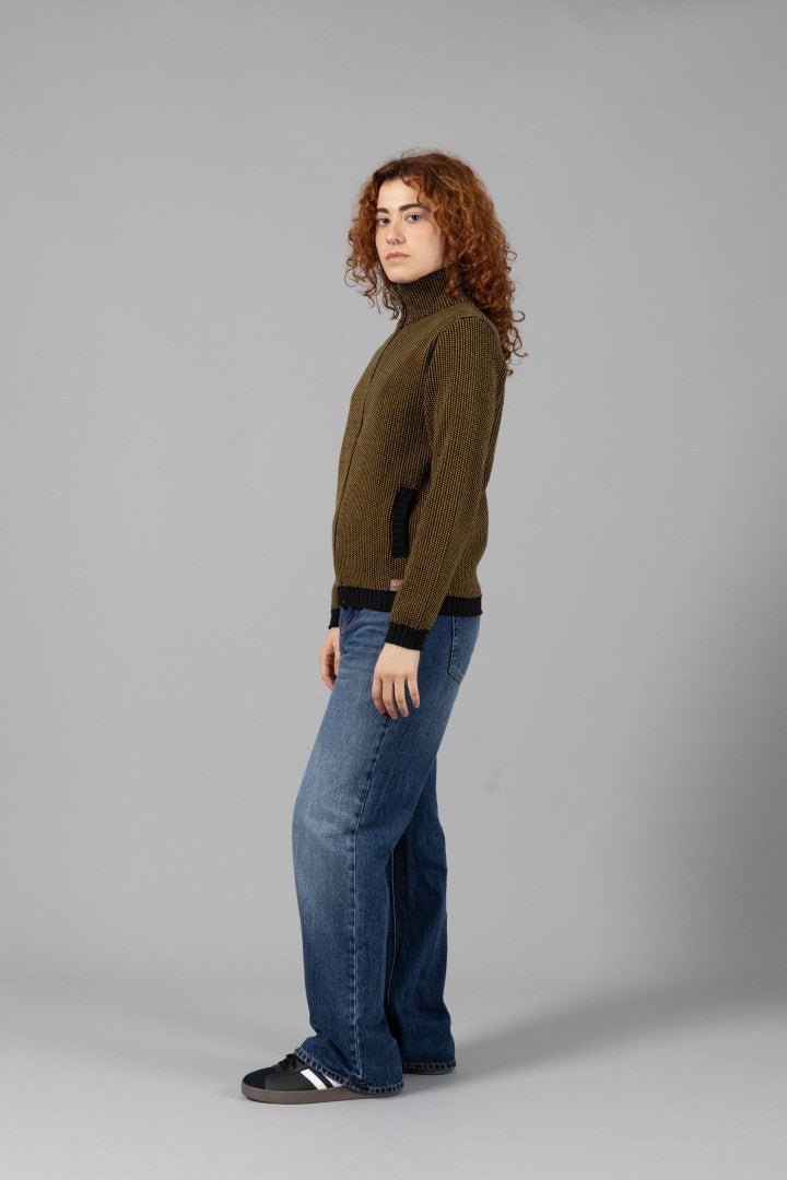 Jersey con cremallera ROQUETA Mostaza - Olokuti