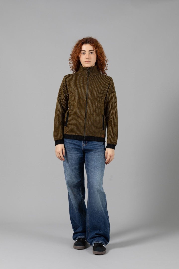 Jersey con cremallera ROQUETA Mostaza - Olokuti