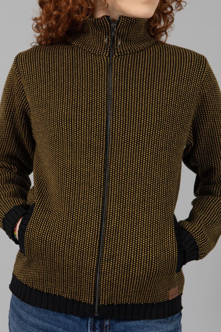 Jersey con cremallera ROQUETA Mostaza - Olokuti