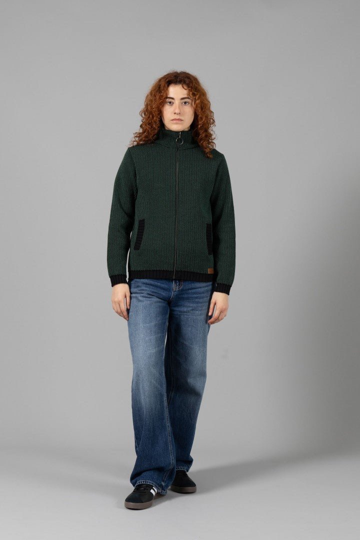 Jersey con cremallera ROQUETA Verde - Olokuti