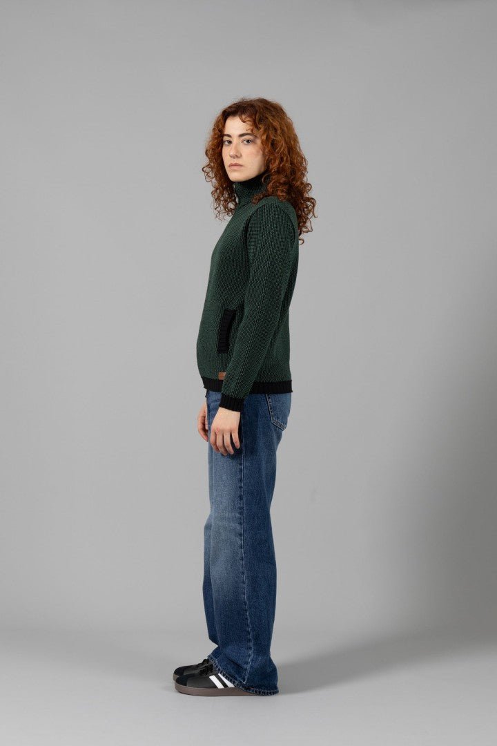 Jersey con cremallera ROQUETA Verde - Olokuti