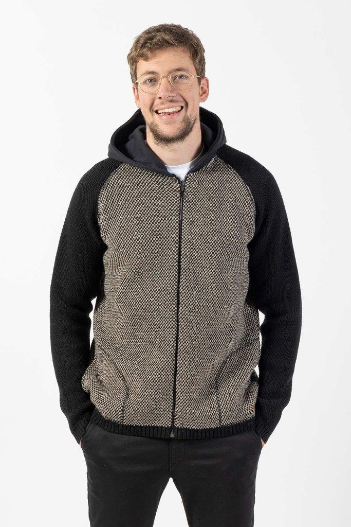Jersey con cremallera y capucha Trill Beige - Olokuti