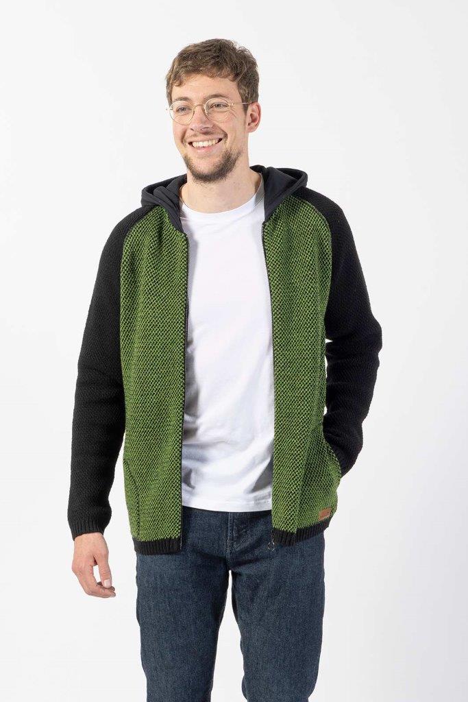 Jersey con cremallera y capucha Trill Verde - Olokuti