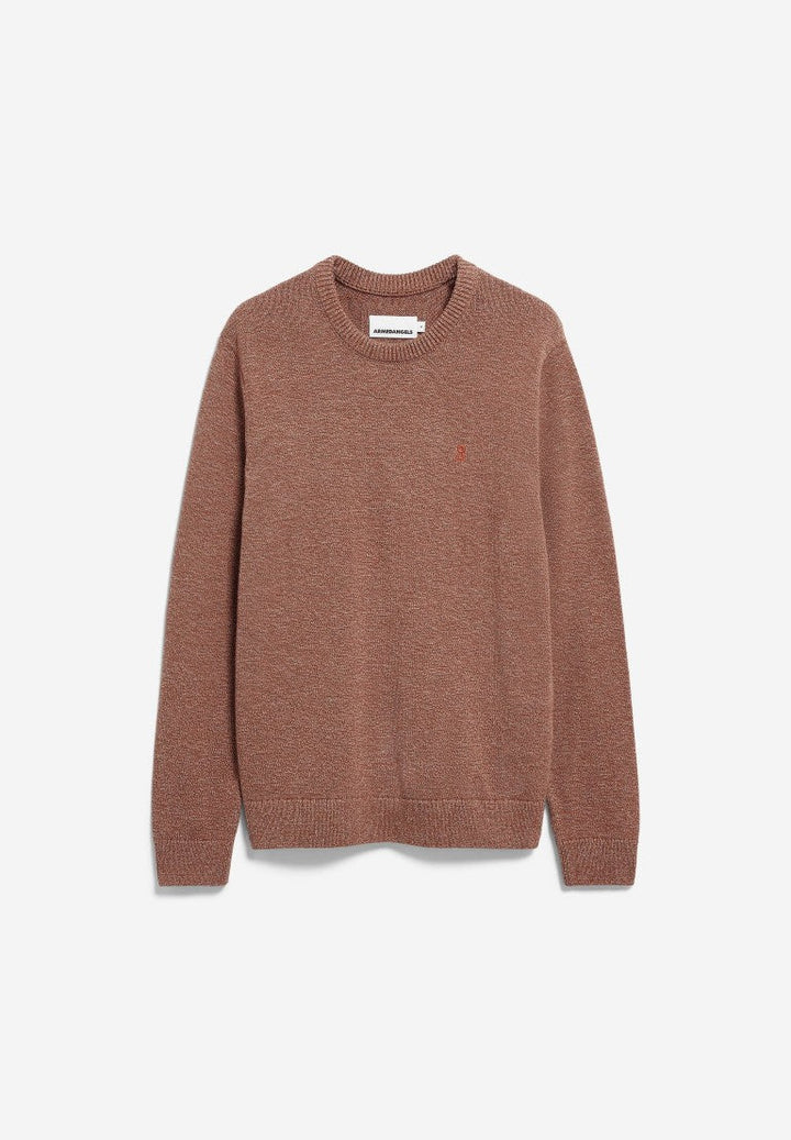 Jersey punto ALVAARIO KNIT SWEATER Earthshade-dark Earth-oatmilk - Olokuti