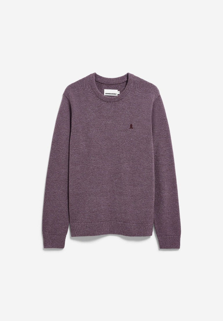 Jersey punto ALVAARIO KNIT SWEATER Velvet red-moonlit Lilac-dusty moon - Olokuti
