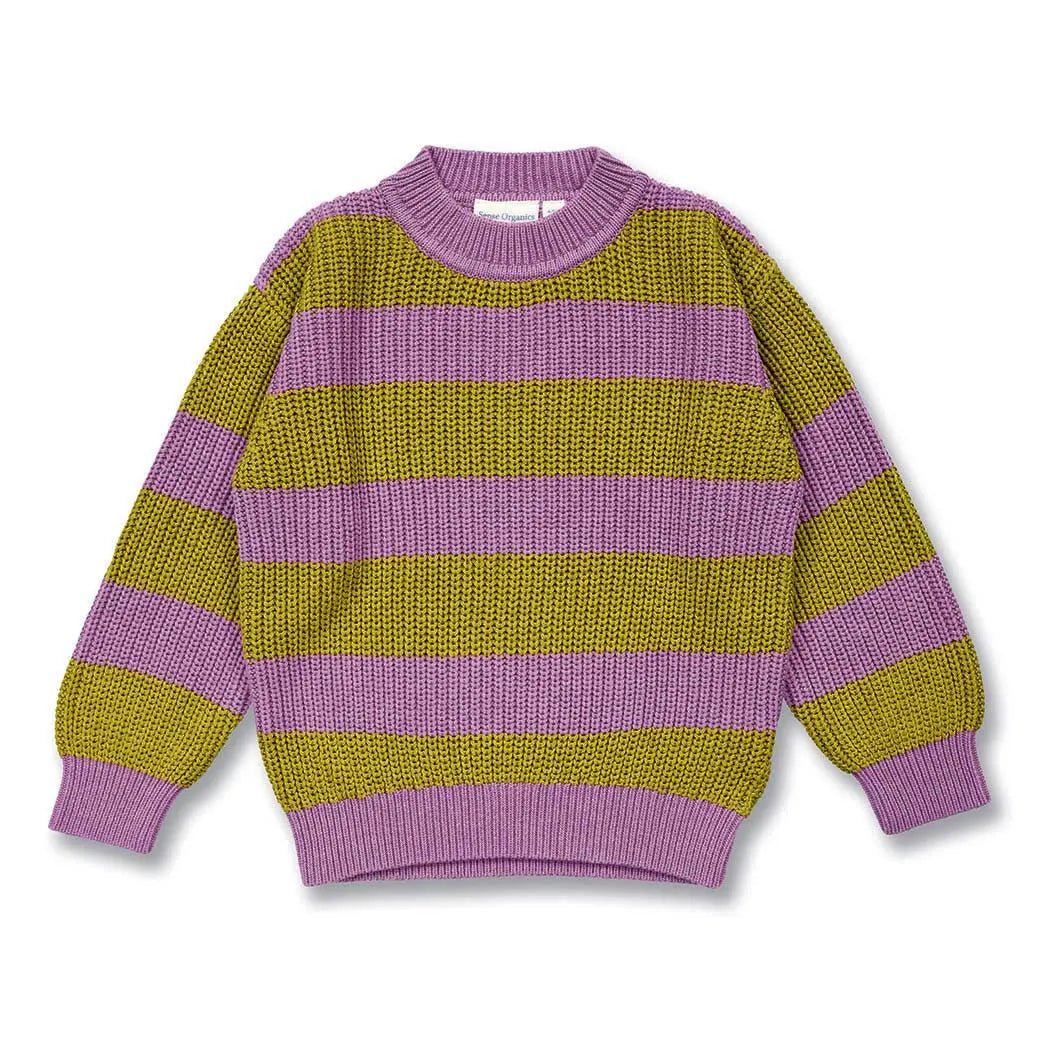 Jersey Punto DELIA Rayas Violeta-Green tea - Olokuti