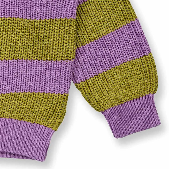 Jersey Punto DELIA Rayas Violeta-Green tea - Olokuti