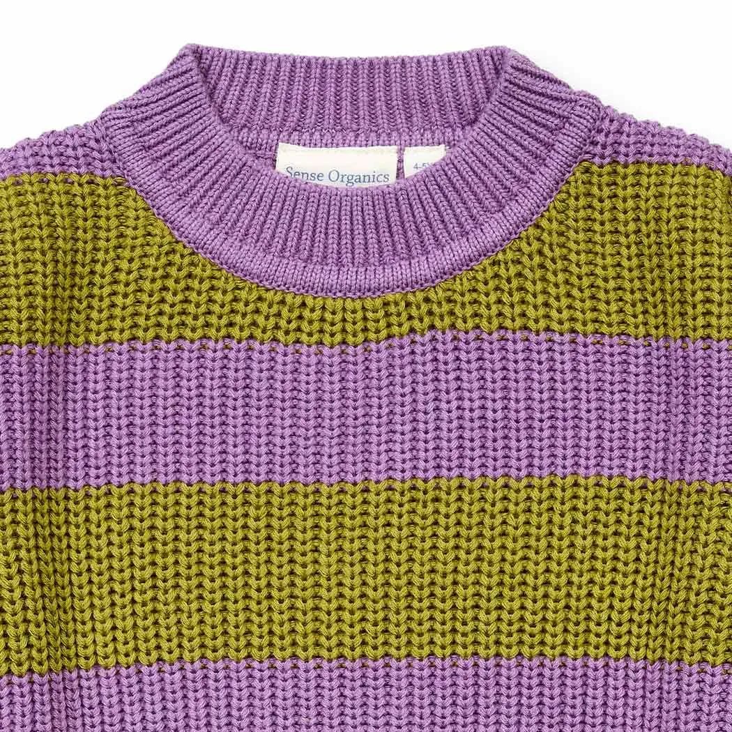 Jersey Punto DELIA Rayas Violeta-Green tea - Olokuti