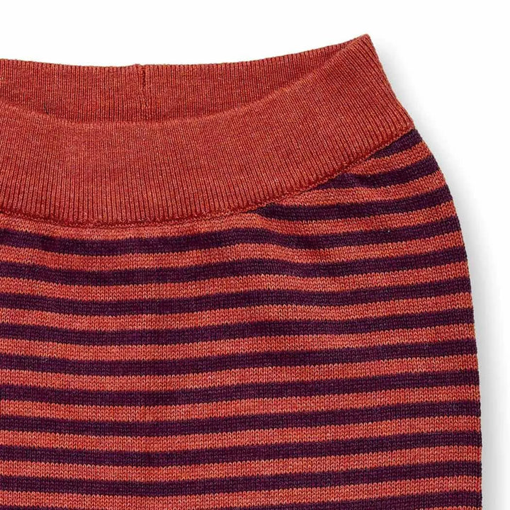 Leggings Punto PABLO Rayas Bordeaux-Terracota - Olokuti