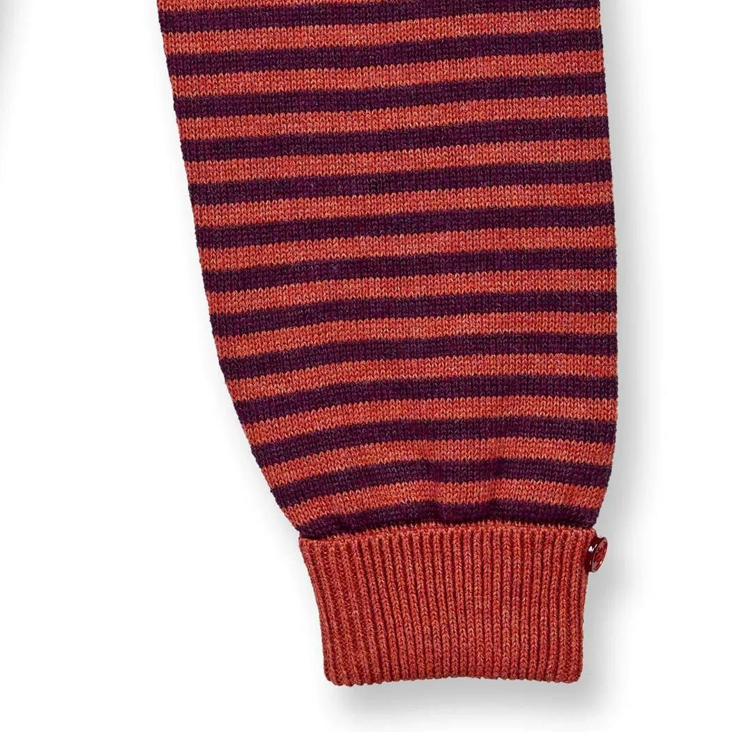 Leggings Punto PABLO Rayas Bordeaux-Terracota - Olokuti
