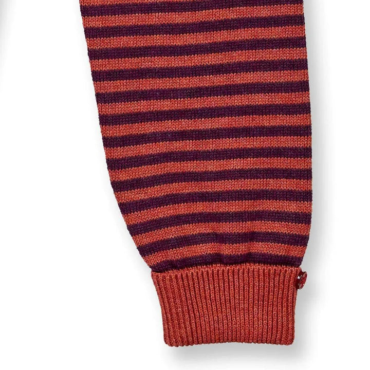 Leggings Punto PABLO Rayas Bordeaux-Terracota - Olokuti