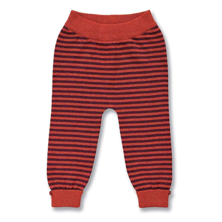 Leggings Punto PABLO Rayas Bordeaux-Terracota - Olokuti