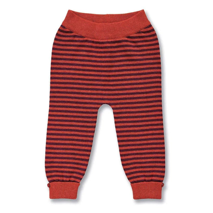 Leggings Punto PABLO Rayas Bordeaux-Terracota - Olokuti