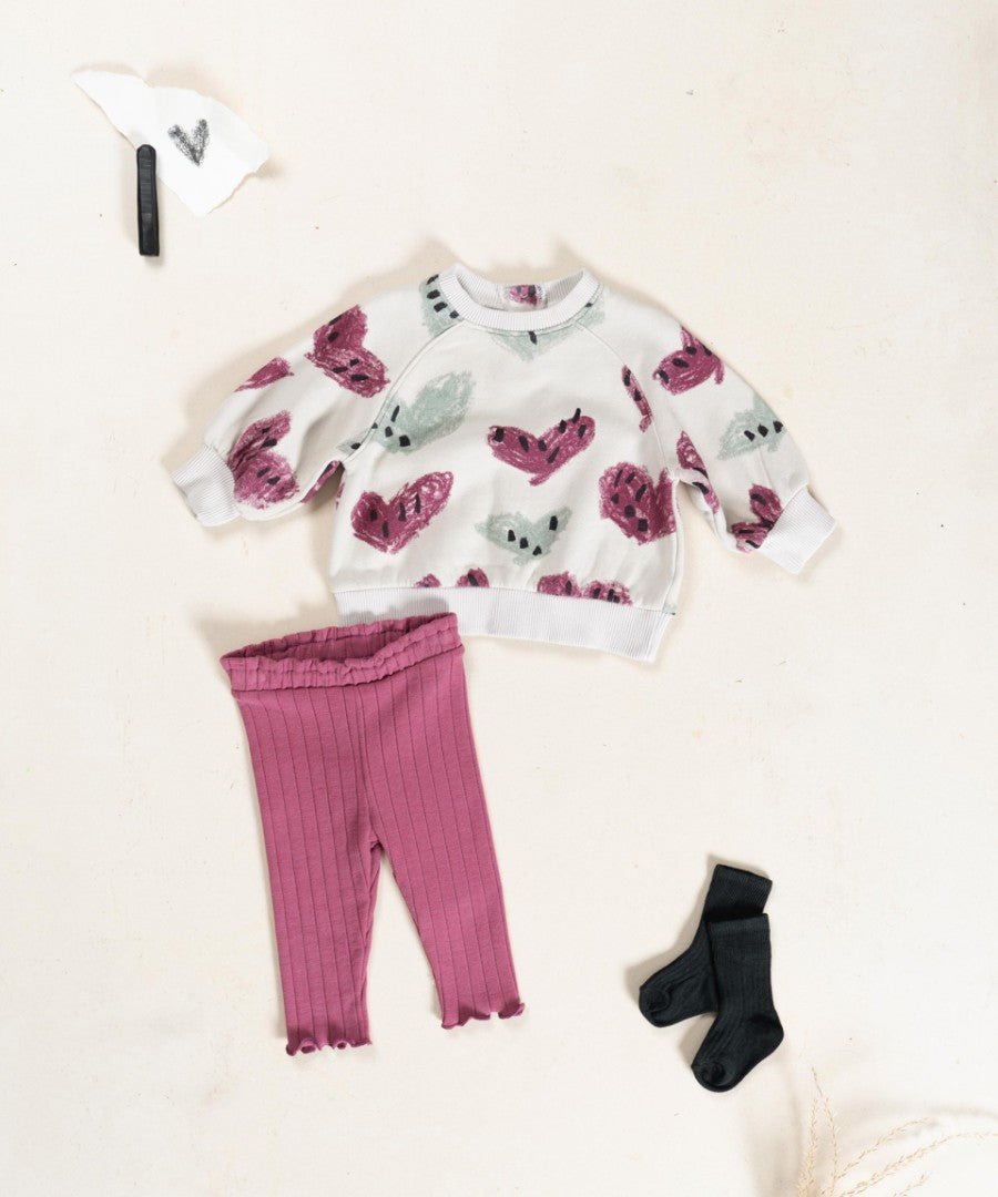 Leggings Rib Beetroot - Olokuti