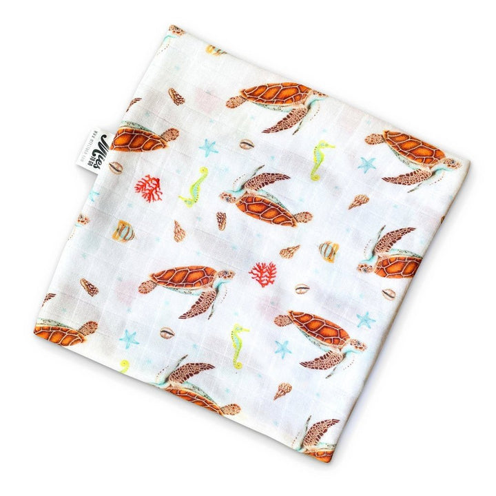 Manta Muselina bebé XL 120 cm. Tortugas marinas - Olokuti