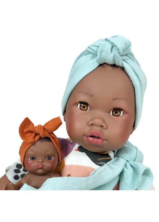 Muñeca Alika con bebé Floral 40 cm. - 3770 - Olokuti