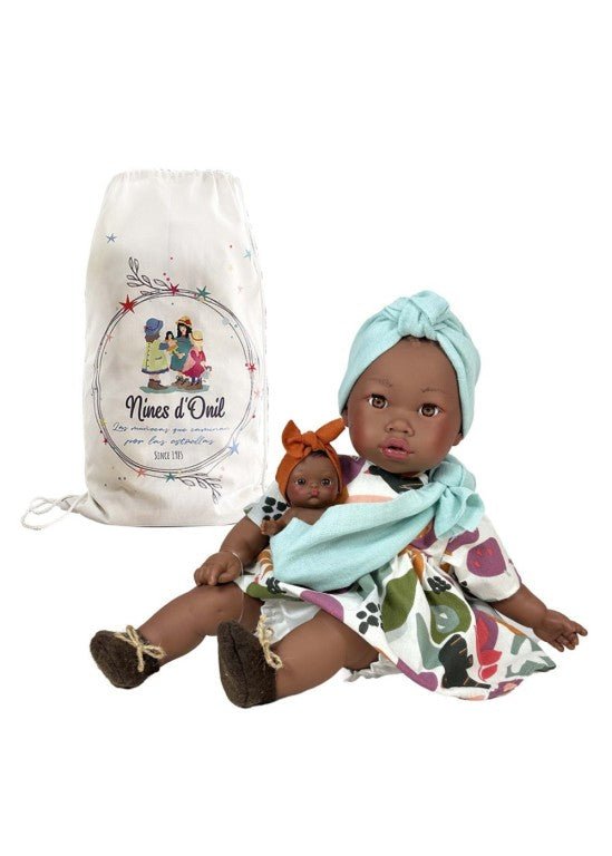 Muñeca Alika con bebé Floral 40 cm. - 3770 - Olokuti