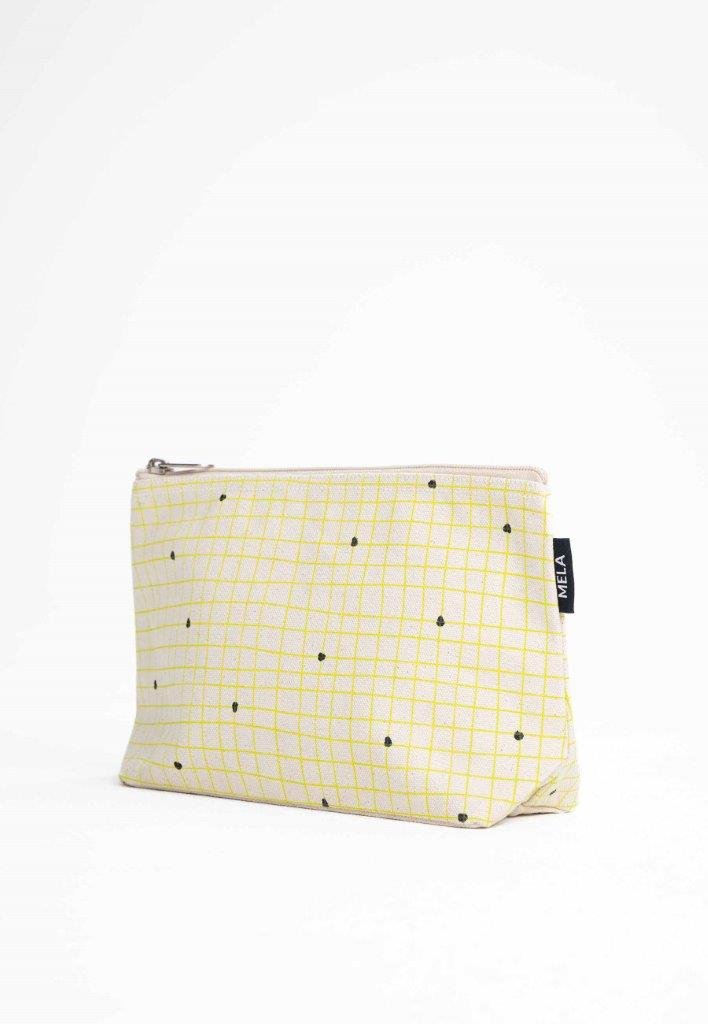 Neceser Big Pouch L Crudo - Cuadrícula - Olokuti
